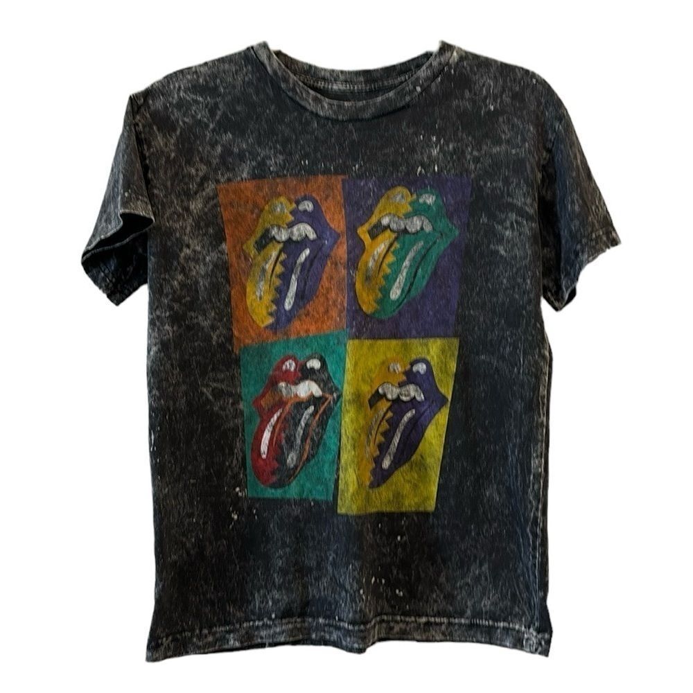 Rolling Stones The North American Tour 1989 Stone Washed T-shirt Band Tee M​​​​​